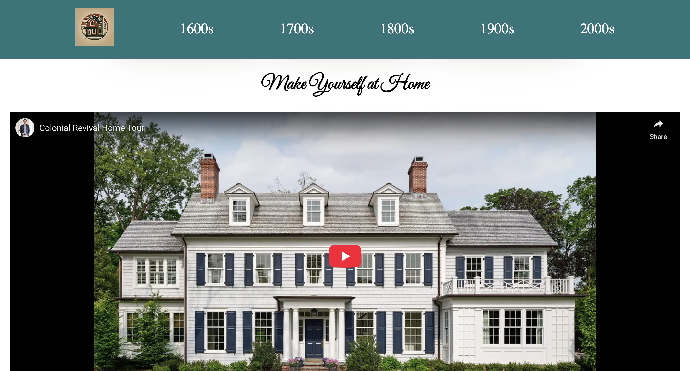 A screenshot of the make yourself at home video of the housing style.